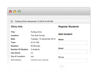 screenshot of Scheduling Ace